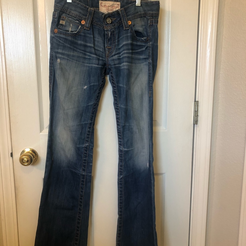 Distressed jeans